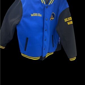 Golden State Warriors Blue and Black Varsity Jacket